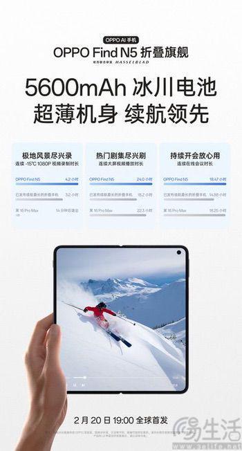 OPPOFindN5配置揭晓将搭载5600mAh电池(图2)