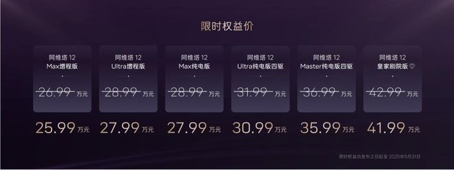 权益价2599万元起2025款阿维塔12上市(图3)