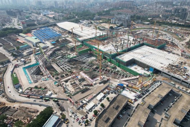 九游体育：广湛高铁佛山站主体成型预计6月铺轨(图1)